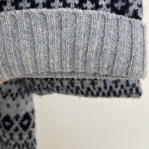 Vintage Charter Club Nordic 100% Lambswool Zip Up Sweater Sz Medium - Picture 6 of 13